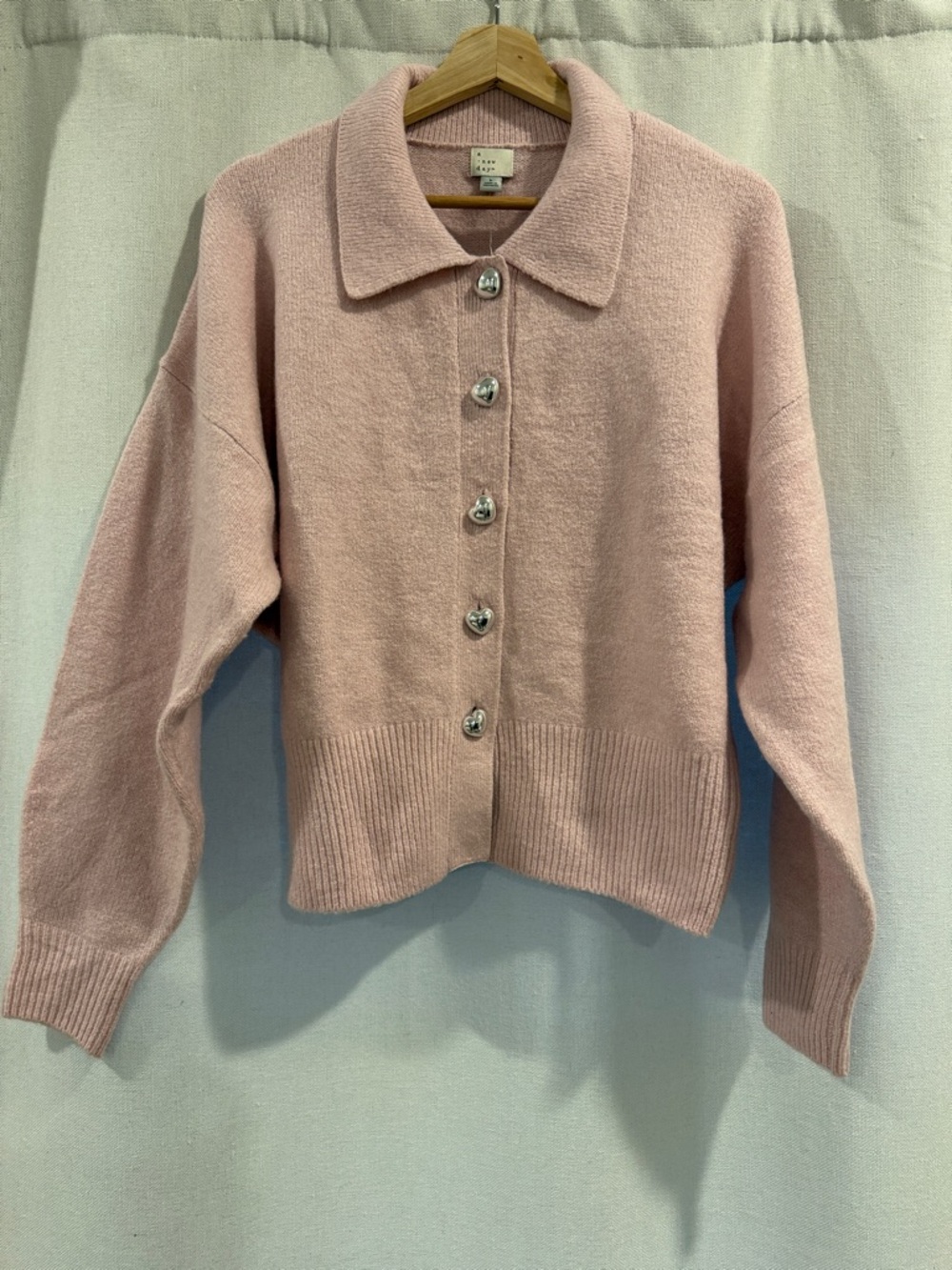 Target Soft Pink Button-Front Women's Sweater Cardigan